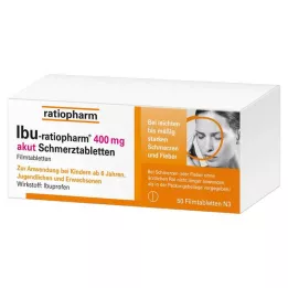 IBU-RATIOPHARM 400 mg akutte smertetabletter, filmovertrukne tabletter, 50 stk