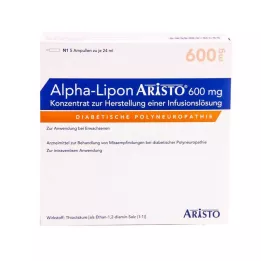 ALPHA LIPON Aristo 600 mg koncentrat til infusionsopløsning, 5x24 ml