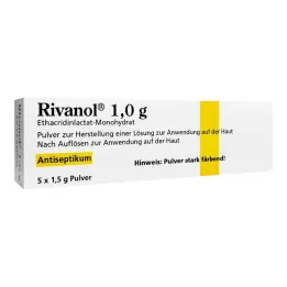 Rivanol 1,0 g pulver, 5 stk