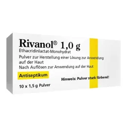 Rivanol 1,0 g pulver, 10 stk