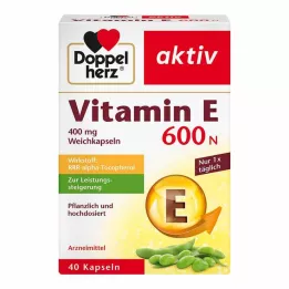 DOPPELHERZ Vitamin E 600 N bløde kapsler, 40 stk