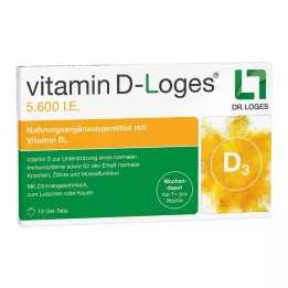 VITAMIN D-LOGES 5.600 IE Ugentlige Depot tyggetabletter, 15 stk
