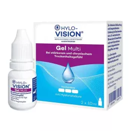 HYLO-VISION Gel multi øjendråber, 2X10 ml