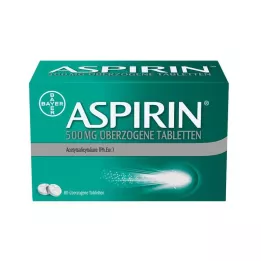 ASPIRIN 500 mg overtrukne tabletter, 80 stk