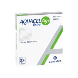 Aquacel Ag + Ekstra 10x10 cm kompresser, 10 stk