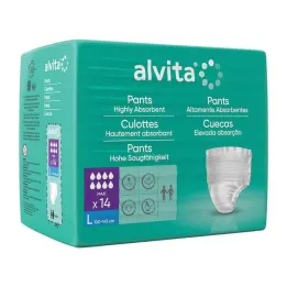 Alvita Inkontinensbukser store, 14 stk