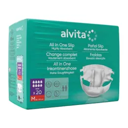 Alvita All-in-One inkontinensbukser maxi med.night, 20 stk