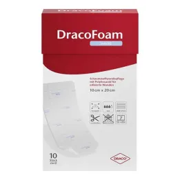 Dracofoam infektionsskum til sårbehandling, 10x20cm, 10 stk