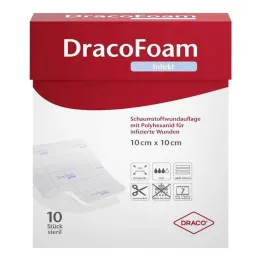 Dracofoam Infection Foam Wound Cover 20x20cm, 10 stk