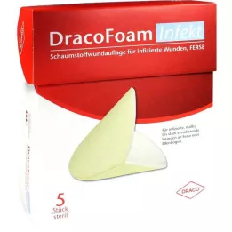 DRACOFOAM Infektionsskum sårforbindingshæl, 5 stk