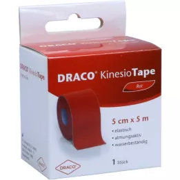 DRACO KINESIOTAPE 5 cmx5 m rød, 1 stk