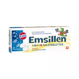 EMSILLEN Børnehalspastiller Vanilje, 20 stk