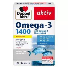 DOPPELHERZ Omega-3 1.400 kapsler, 120 stk