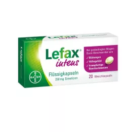 LEFAX intens flydende kapsler 250 mg simethicon, 20 stk