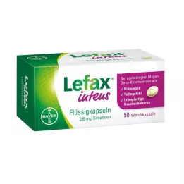 LEFAX intens flydende kapsler 250 mg simethicon, 50 stk