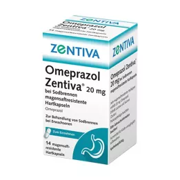 OMEPRAZOL Zentiva 20 mg mod halsbrand, 14 stk