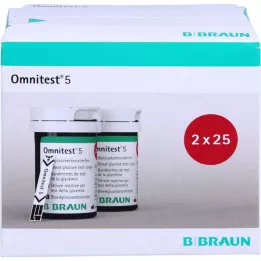 OMNITEST 5 blodsukkerteststrimler, 50 stk