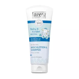 LAVERA Baby &amp; Følsom vaskelotion til børn&amp;Shampoo, 200 ml