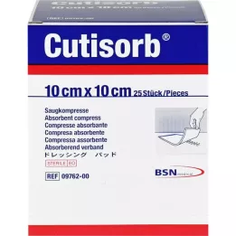 CUTISORB Sugekomprimerer steril 10x10 cm, 25 stk