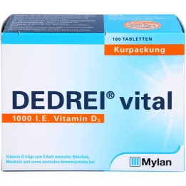 DEDREI vital tabletter behandlingspakke, 180 stk