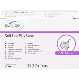 SOFT FINE plus kanyler 6 mm 31 G 0,25 mm, 110 stk