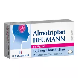 ALMOTRIPTAN Heumann til migræne 12,5 mg filmovertrukne tabletter, 2 stk