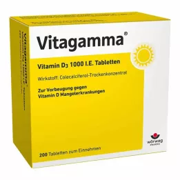 VITAGAMMA Vitamin D3 1.000 IE tabletter, 200 stk
