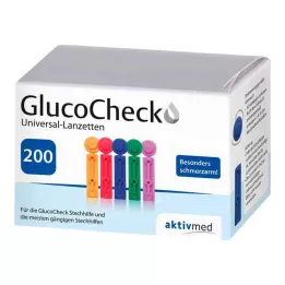 GLUCOCHECK Lancetter Universal, 200 stk