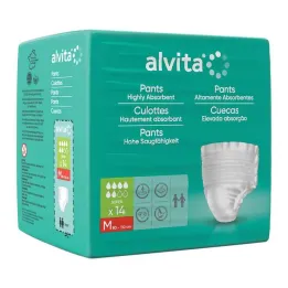 Alvita Inkontinensbukser super medium, 14 stk