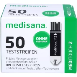 MEDITOUCH 2 blodsukkerteststrimler, 2x25 stk