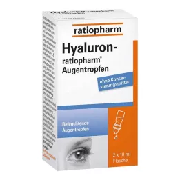 HYALURON-RATIOPHARM Øjendråber, 2X10 ml