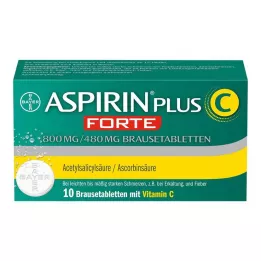 ASPIRIN plus C forte 800 mg/480 mg brusetabletter, 10 stk