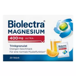 BIOLECTRA Magnesium 400 mg ultra drikkegranulat orange, 20 stk