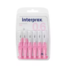 INTERPROX nano pink interdental børsteblister, 6 stk