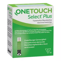 ONE TOUCH Vælg Plus blodsukkerteststrimler, 50 stk