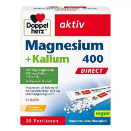 DOPPELHERZ Magnesium+Kalium DIRECT Portionsposer, 20 stk