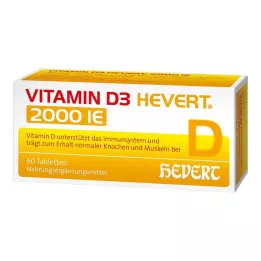 VITAMIN D3 HEVERT 2.000 IE tabletter, 60 stk