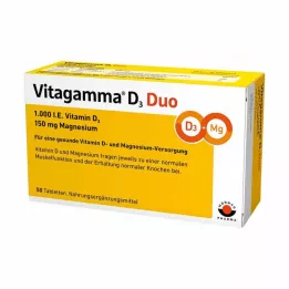 VITAGAMMA D3 Duo 1.000 IE Vitamin D3 150mg Magnes.NEM, 50 stk