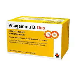VITAGAMMA D3 Duo 1.000 I.E. Vitamin D3 150mg Magnes.NEM, 100 stk