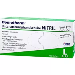 DOMOTHERM Underhandsker nitrilpulverfri L, 100 stk