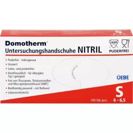 DOMOTHERM Ikke-pulverfri nitrilhandsker S, 100 stk