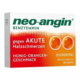 NEO-ANGIN Benzydamin akut ondt i halsen.Honning-Orange, 20 stk