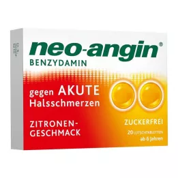 NEO-ANGIN Benzydamin akut halsbetændelse citron, 20 stk