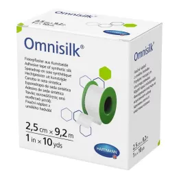 OMNISILK Fikseringsgips kunstsilke 2,5 cm x 9,2 m, 1 stk