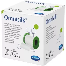 OMNISILK Fastgørelsesgips kunstsilke 5 cmx5 m, 1 stk