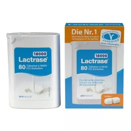 LACTRASE 18.000 FCC tabletter i dispenser dobbeltpakning, 2X40 stk