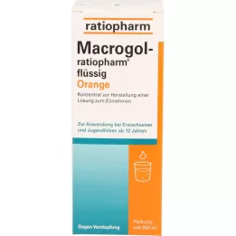 MACROGOL-ratiopharm flydende orange, 250 ml