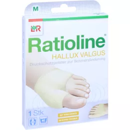 RATIOLINE Hallux valgus trykbeskyttelsespude størrelse M, 1 stk