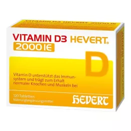 VITAMIN D3 HEVERT 2.000 IE tabletter, 120 stk