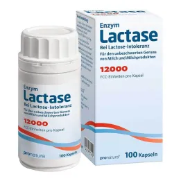 Lactase 12.000 FCC kapsler, 100 stk